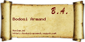 Bodosi Armand névjegykártya